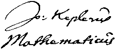 Kepler unterschrift